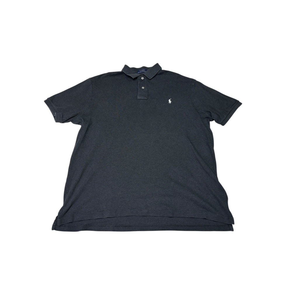 Polo Ralph Lauren Men Size XL Dark Grey Heathered Short Sleeve Polo Shirt